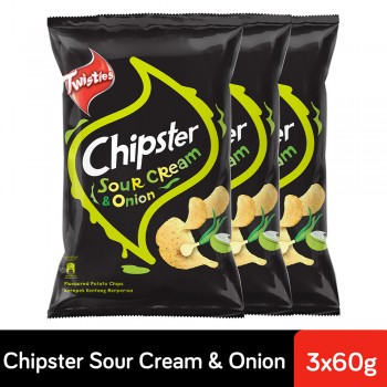 Twisties Chipster Sour Cream & Onion (60g x 3)