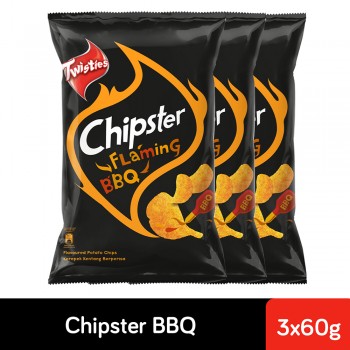 Twisties Chipster Potato Chips Flaming BBQ (60g x 3)