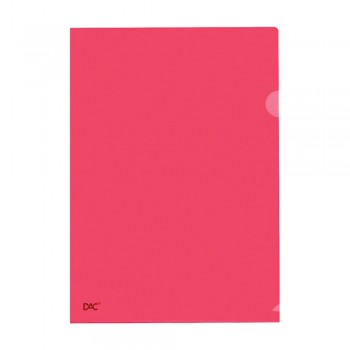 L Shape Transparent (Red) Document Holder File A4 Size