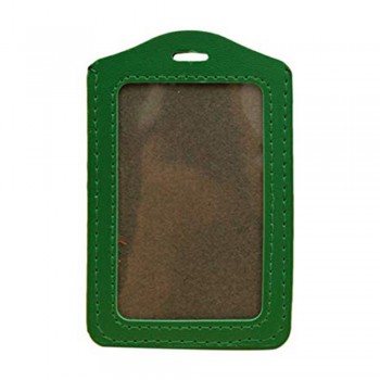 Leather Name Tag Potrait Green (54x85mm)