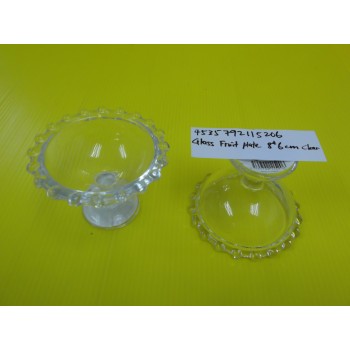 GLASS FRUIT PLATE CLEAR (8*6CM)