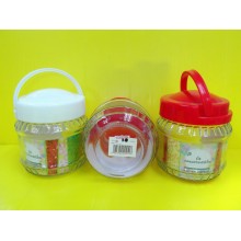 PP GLASS CANISTER WITH HANDLE (ROUND)